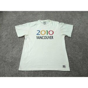 2010 Vancouver Winter Olympics T Shirt Mens Large Roots Athletics Made in Canada